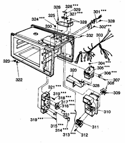 Switch And Microwave Parts Diagram and Parts List for 7218883680  Kenmore Microwave