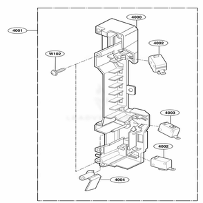 Latch Board Parts Diagram and Parts List for 80042 CWHESEA LG Range