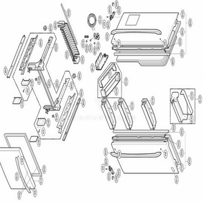 Door Parts Diagram and Parts List for 79763 AST3SEC LG Refrigerator