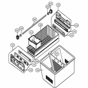 Freezer Parts Diagram and Parts List for 71602 ASWCSE2 LG Refrigerator