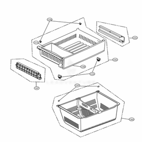 Freezer Parts Diagram and Parts List for LFXS26566M AMTCNA0 LG Refrigerator