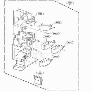 Latch Board Parts Diagram and Parts List for KHMC107EBT AB7EKAD LG Wall Oven