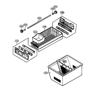 Freezer Diagram and Parts List for LFX21960ST 00 LG Refrigerator