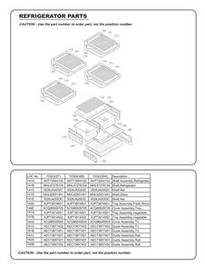 Refrigerator Parts Diagram and Parts List for GC-L258VQXD AWBCSE2 LG Refrigerator