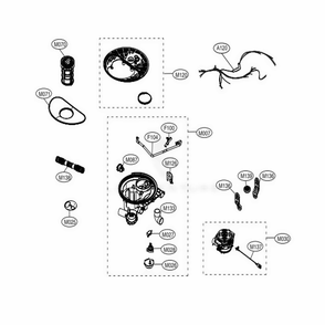 Sump Assembly Diagram and Parts List for 14357 ABDESEU LG Dishwasher
