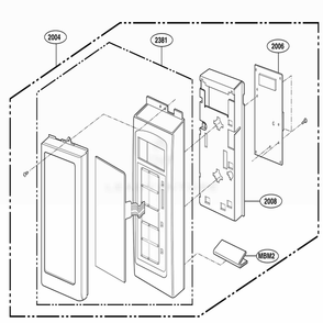 Part Location Diagram of 6871W1A454C LG PCB ASSEMBLY,SUB