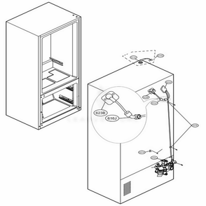 Valve And Water Tube Parts Diagram and Parts List for LFXS24566S ASTCNA1 LG Refrigerator
