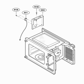Sensor Parts Diagram and Parts List for 62252 CW1ESEA LG Wall Oven