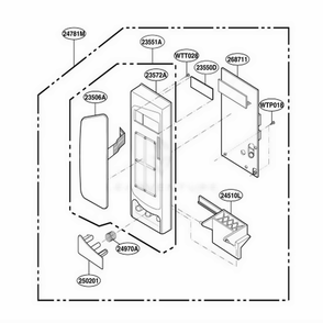 Control Panel Parts Diagram and Parts List for MT4110SPB CBKEWRP LG Wall Oven