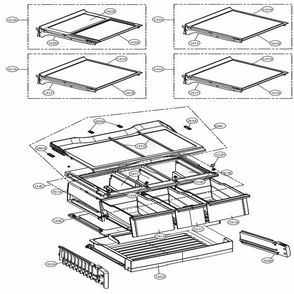 Refrigerator Parts Diagram and Parts List for LFXS30766D ASBCNA2 LG Refrigerator