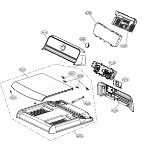 Control Panel And Plate Assembly Diagram and Parts List for DLGX7701WE ABWEEUS LG Dryer