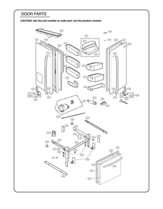 Door Parts Diagram and Parts List for GR-L338HQTM ASWCSE1 LG Refrigerator