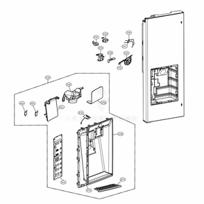 Dispenser Parts Diagram and Parts List for LFXS32726S ASTCNA1 LG Refrigerator