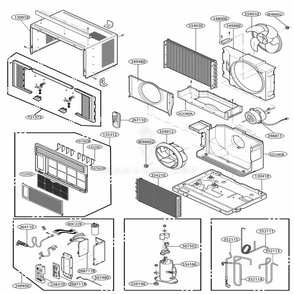 Main Diagram and Parts List for L6004R AWYAUSL LG Air Conditioner