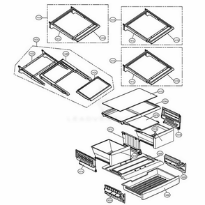 Refrigerator Parts Diagram and Parts List for 71073 ASTCSE4 LG Refrigerator