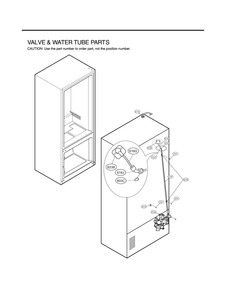 Valve And Water Tube Parts Diagram and Parts List for GR-L31GHSJM ASTCNA0 LG Refrigerator