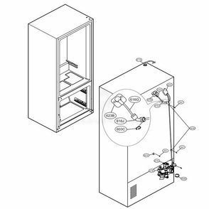 Valve And Water Tube Parts Diagram and Parts List for LMX30995ST ASTCNA1 LG Refrigerator