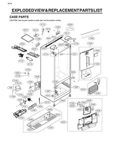 Case Parts Diagram and Parts List for GM-B298NSSH ASTCNA0 LG Refrigerator