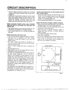 Circuit Description Diagram and Parts List for MA-844M  LG Microwave