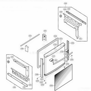 Door Parts 2 Diagram and Parts List for 78719 AHMCSER LG Refrigerator