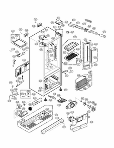Case Parts Diagram and Parts List for 79572036111  Kenmore Refrigerator