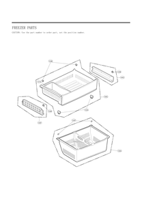Freezer Diagram and Parts List for GC-B288NSNM ASTCNA3 LG Refrigerator