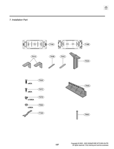 Installation Part Diagram and Parts List for GR-825FGPRM ASWCNA0 LG Refrigerator