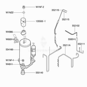 Part Location Diagram of 5851A30001F LG DRIER ASSEMBLY