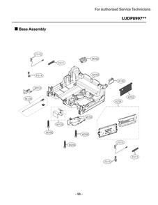 Base Assembly Diagram and Parts List for DUAG17HN ASTEEUS LG Dishwasher