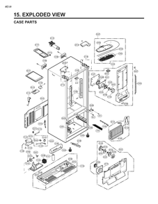 Case Parts Diagram and Parts List for GM-J268NSJM ASTCNA1 LG Refrigerator