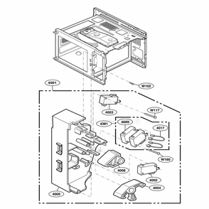 Latch Board Parts Diagram and Parts List for RCS10PBDA AGREAMA LG Range