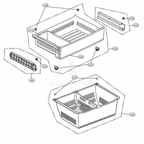 Freezer Parts Diagram and Parts List for LFC28768ST ASTCNA0 LG Refrigerator