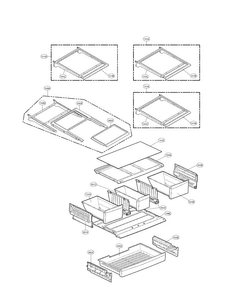 Refrigerator Parats Diagram and Parts List for LFX25978SW 01 LG Refrigerator