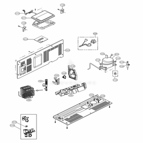 Machine Compartment Diagram and Parts List for LRSES2706V APZCNA1 LG Refrigerator