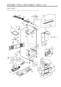 Case Parts Diagram and Parts List for GC-L28ANSXM ASTCNA0 LG Refrigerator