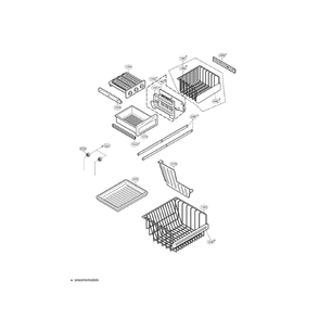 Freezer Diagram and Parts List for LRBN20520WW  LG Refrigerator