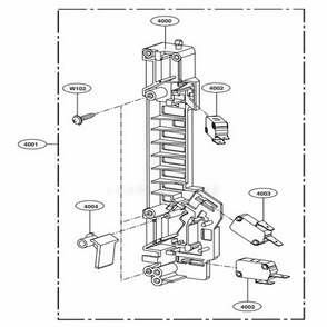 Latch Board Parts Diagram and Parts List for LMVM2033ST CSBELGA LG Microwave