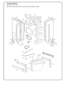 Door Parts Diagram and Parts List for GC-L288NSXP ASTCSE4 LG Refrigerator
