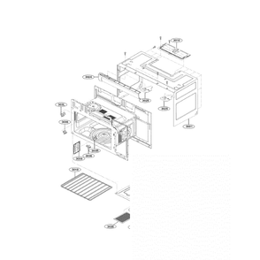 Oven Cavity Diagram and Parts List for LMV2031BD 00 LG Microwave