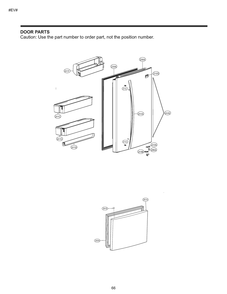 Door Parts Diagram and Parts List for GM-B229QQFM ASWCSE0 LG Refrigerator