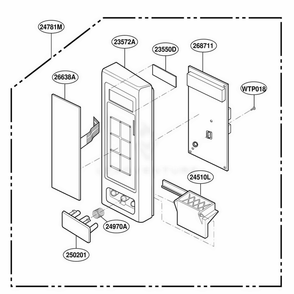 Controller Parts Diagram and Parts List for 87910 MWESEC LG Range