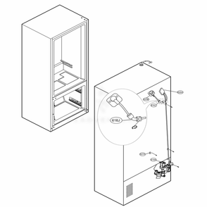 Valve And Water Tube Parts Diagram and Parts List for 74145 ASTCSE0 LG Refrigerator