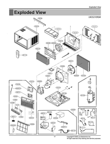 Diagram 1 Diagram and Parts List for W3NC25TNCM5 AT3AUSH LG Air Conditioner