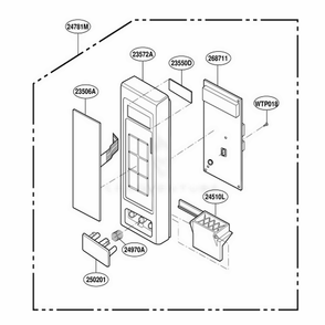 Controller Diagram and Parts List for CDMW14W CWHEDOM LG Range