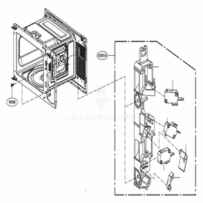 Larch Board Parts Diagram and Parts List for MS0936GIS CBKELEC LG Range