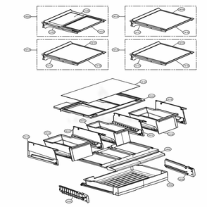 Refrigerator Parts Diagram and Parts List for LFXS29766S ASTCNA1 LG Refrigerator