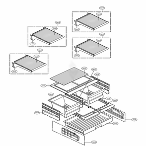 Refrigerator Parts Diagram and Parts List for 71609 AWBCSE0 LG Refrigerator