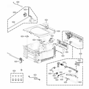 Drawer Assembly 2 Diagram and Parts List for LUWD1CW ABWEEUS LG Laundry Accessories