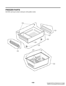 Freezer Parts Diagram and Parts List for GR-Q238NSNM ASTCNA0 LG Refrigerator