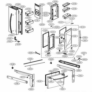 Part Location Diagram of ADD73996081 LG DOOR FOAM ASSEMBLY,REFRIGERATOR